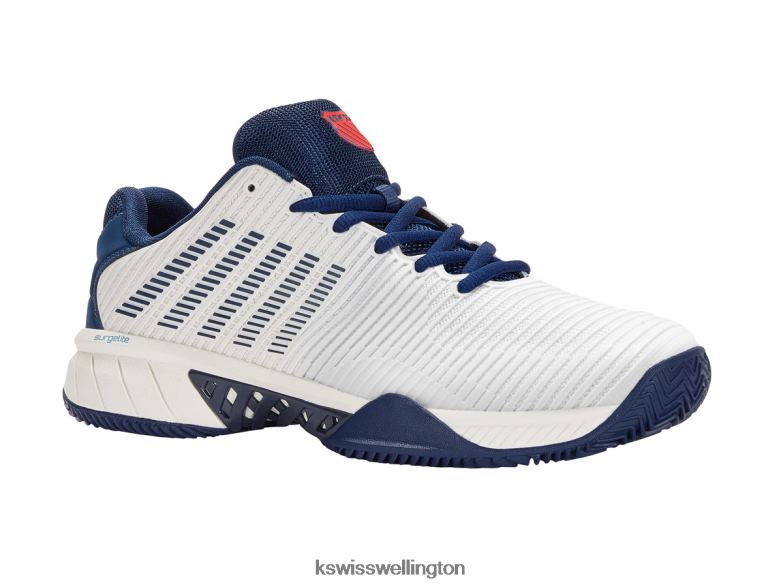 Men Blanc De Blanc/Blue Opal/Lollipop HYPERCOURT EXPRESS 2 HB 2ZX8011 K-Swiss Shoes