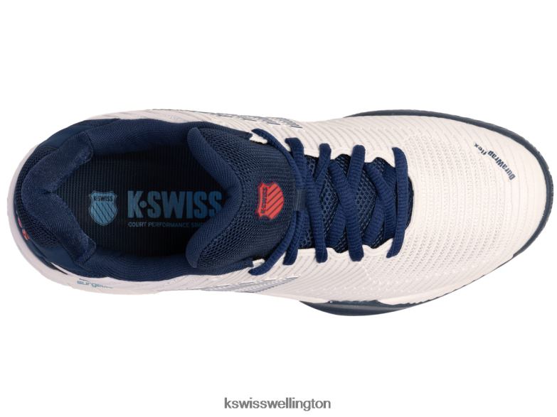 Men Blanc De Blanc/Blue Opal/Lollipop HYPERCOURT EXPRESS 2 HB 2ZX8011 K-Swiss Shoes