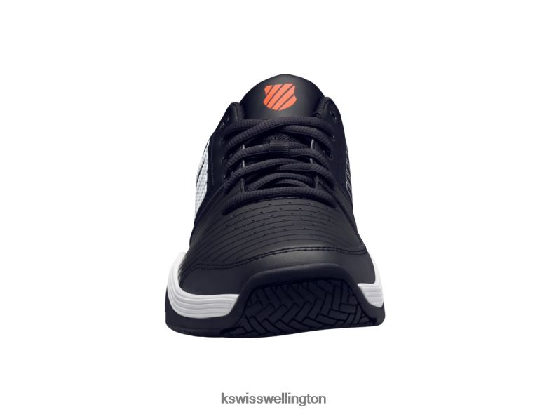 Men Jet Black/White/Spicy Orange COURT EXPRESS 2ZX809 K-Swiss Shoes