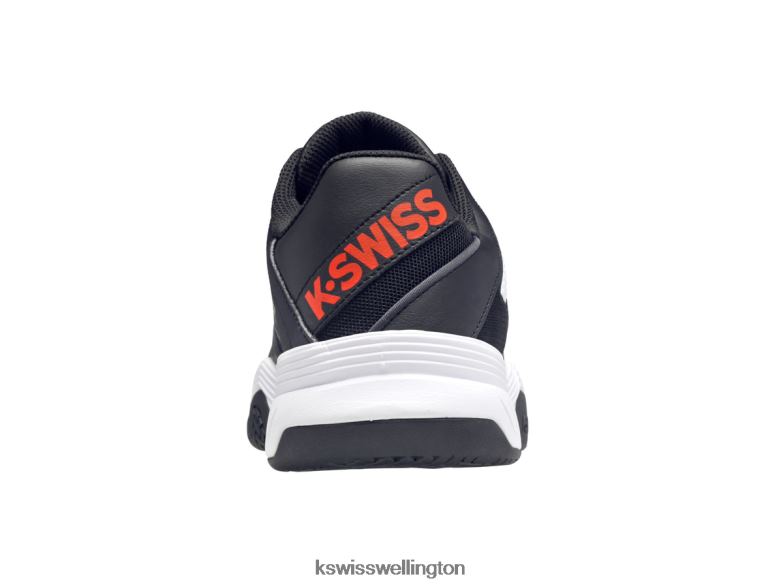 Men Jet Black/White/Spicy Orange COURT EXPRESS 2ZX809 K-Swiss Shoes