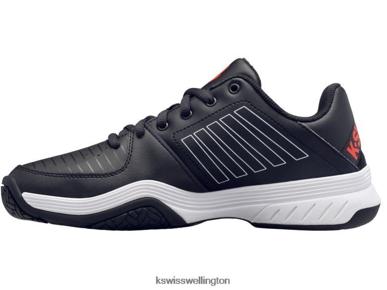 Men Jet Black/White/Spicy Orange COURT EXPRESS 2ZX809 K-Swiss Shoes