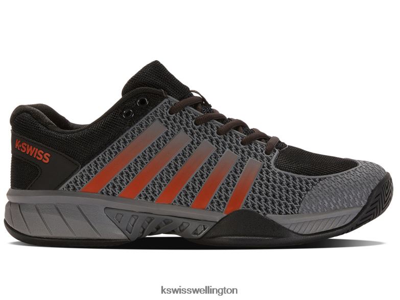 Men Steel Gray/Jet Black/Spicy Orange EXPRESS LIGHT PICKLEBALL 2ZX8030 K-Swiss Shoes