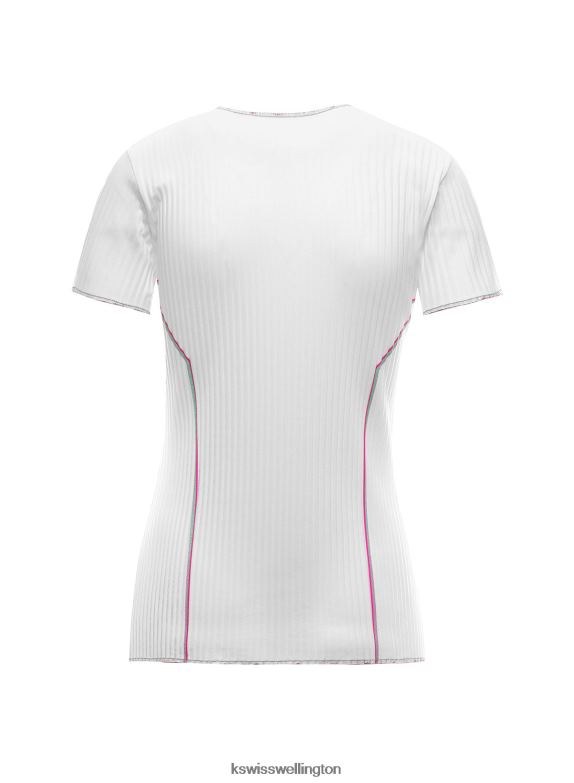 Women White/Angel PLEATED S/S CREW 2ZX80551 K-Swiss Lifestyle