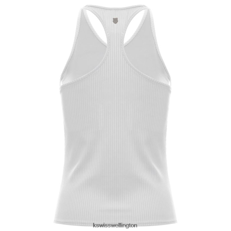 Women White RIB TANK W/BRA 2ZX80553 K-Swiss Lifestyle