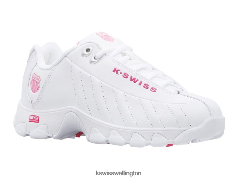 Women White/Shocking Pink ST329 CMF 2ZX80325 K-Swiss Shoes