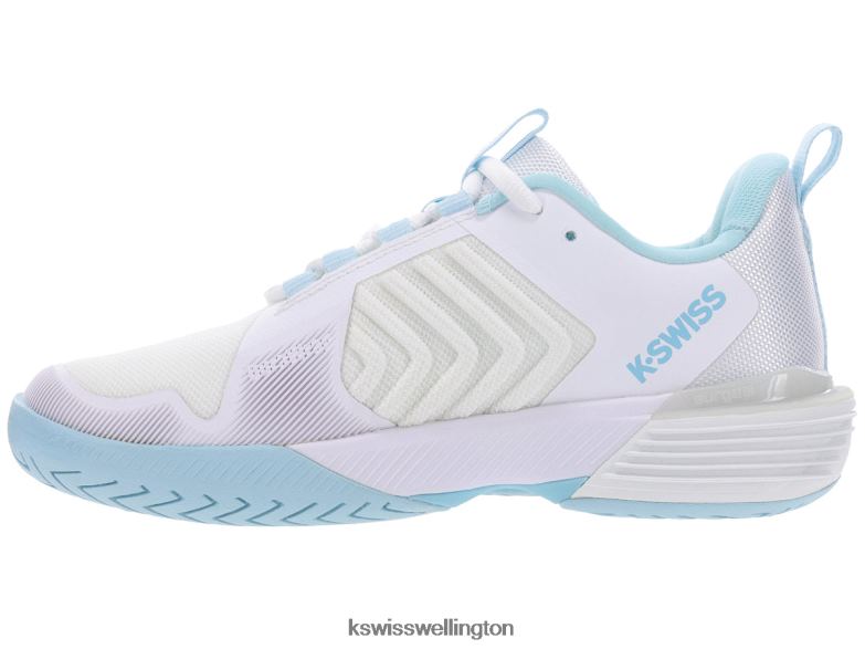 Women White/Blue Glow ULTRASHOT 3 2ZX80231 K-Swiss Shoes